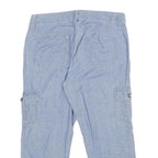 FADED GLORY Womens Shorts Blue Casual Cargo Plain UK 8 W30 Cotton