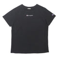 CHAMPION Womens Black Graphic T-Shirt S Short Sleeve Crew Neck Casual Cotton