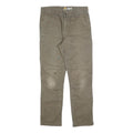 CARHARTT Mens Relaxed Straight Beige Cotton Blend W32 L32 Workwear Trousers