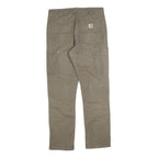 CARHARTT Mens Relaxed Straight Beige Cotton Blend W32 L32 Workwear Trousers