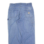 CARHARTT Mens Jeans Blue Relaxed Loose Denim Light W36 L34 Workwear Utility