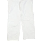 DICKIES Mens Cotton Blend White Regular Straight Trousers W34 L30 Workwear Zip