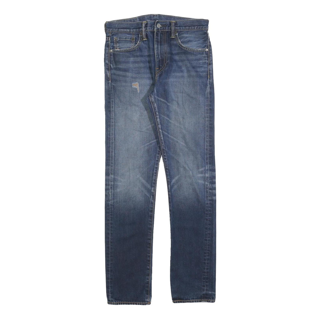 LEVI'S 522 Mens Jeans Blue Slim Skinny Denim Medium W29 L34 Zip Closure