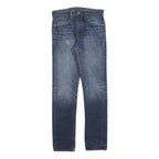 LEVI'S 522 Mens Jeans Blue Slim Skinny Denim Medium W29 L34 Zip Closure