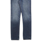 LEVI'S 522 Mens Jeans Blue Slim Skinny Denim Medium W29 L34 Zip Closure