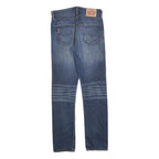 LEVI'S 522 Mens Jeans Blue Slim Skinny Denim Medium W29 L34 Zip Closure