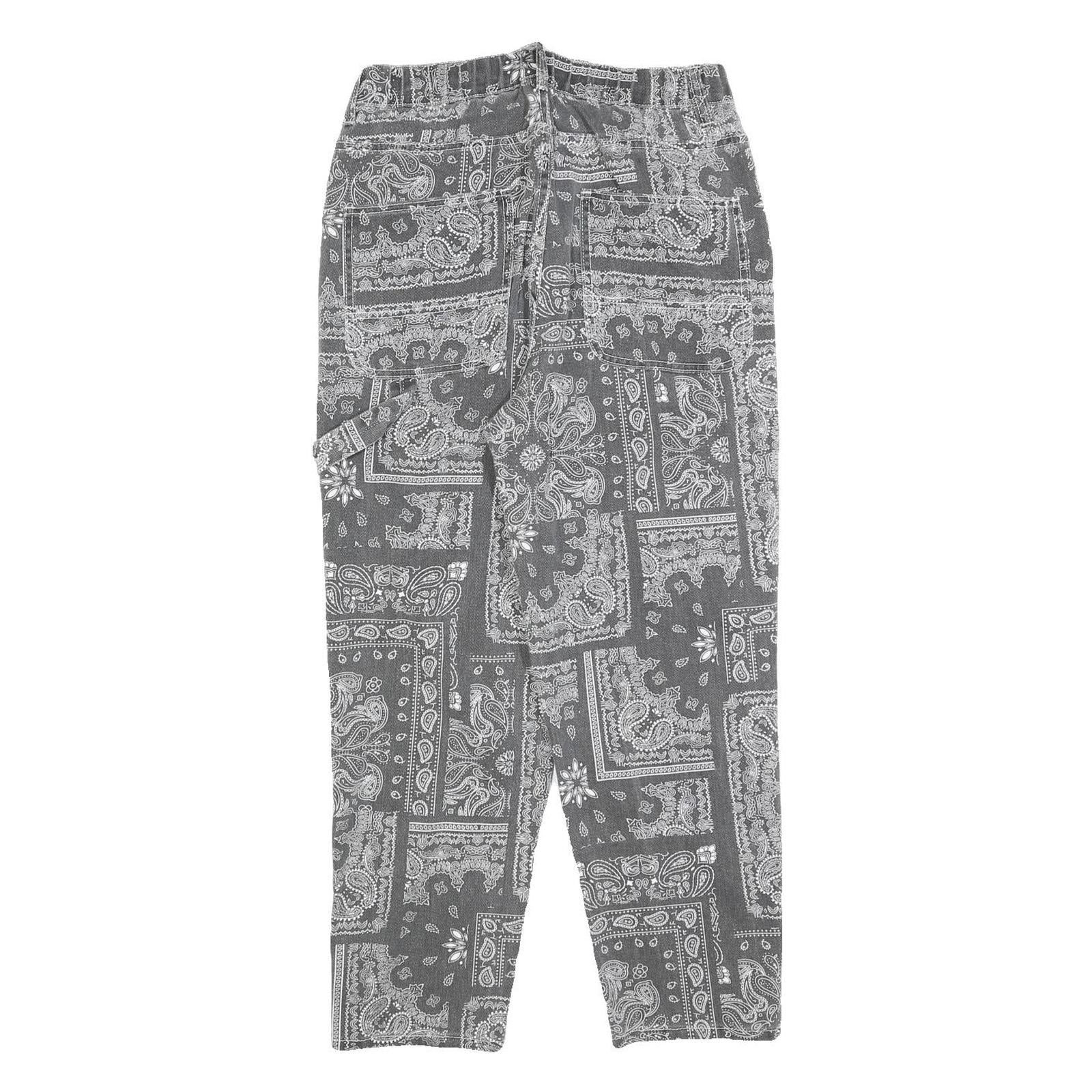 Womens Black & White Regular Fit Jeans Cotton Blend Patchwork W30 L26 Zip