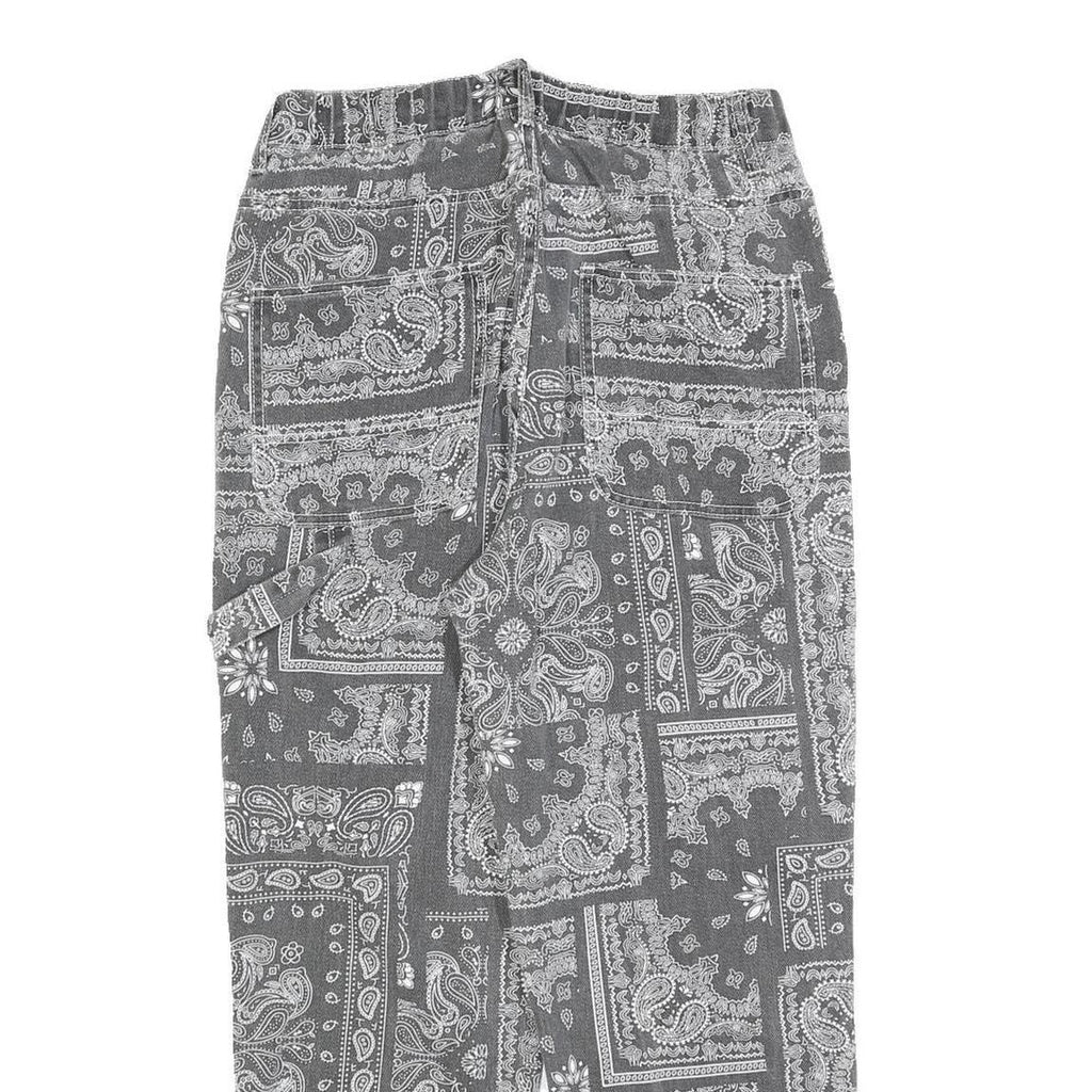 Womens Black & White Regular Fit Jeans Cotton Blend Patchwork W30 L26 Zip