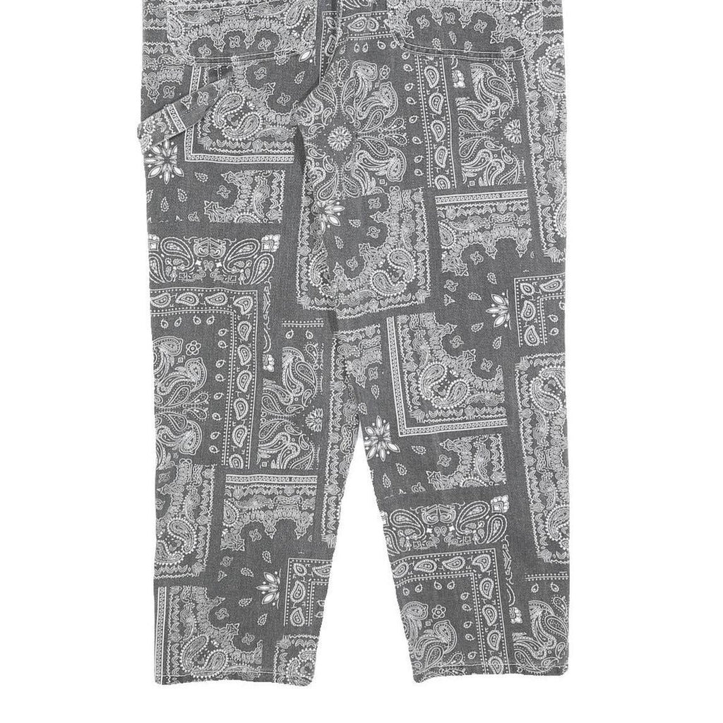 Womens Black & White Regular Fit Jeans Cotton Blend Patchwork W30 L26 Zip