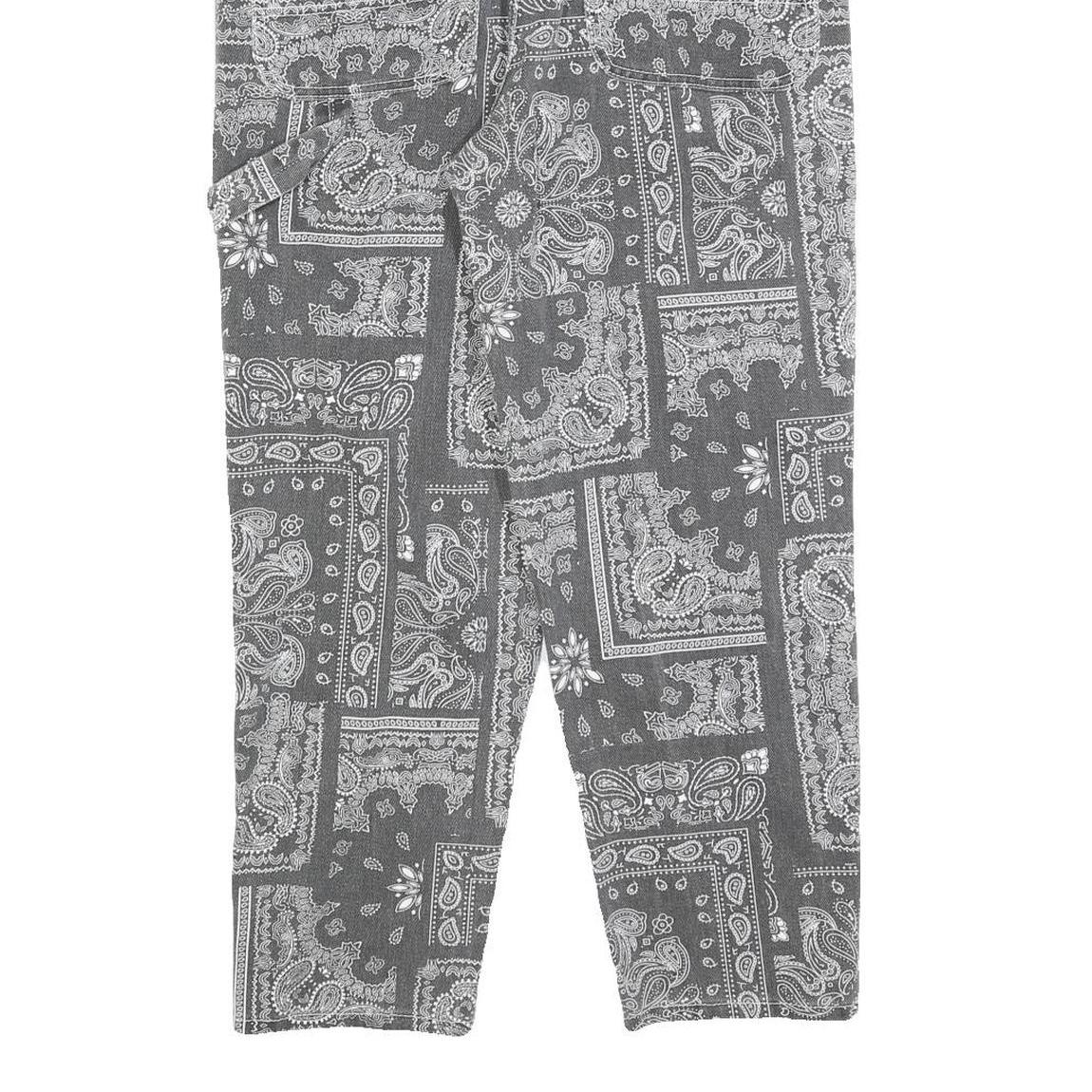 Womens Black & White Regular Fit Jeans Cotton Blend Patchwork W30 L26 Zip