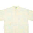 BEACHCLUB Mens Hawaiian Shirt Yellow Crazy Pattern M