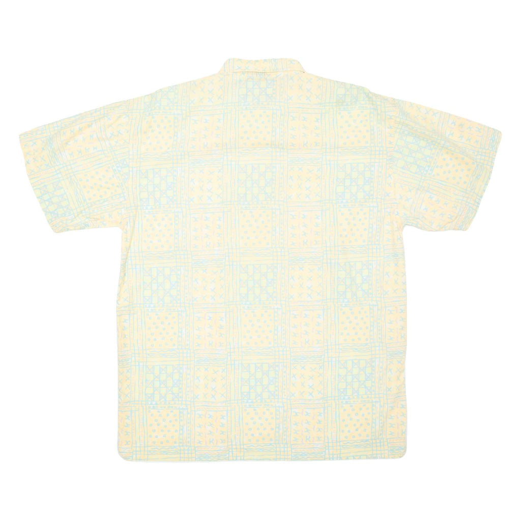 BEACHCLUB Mens Hawaiian Shirt Yellow Crazy Pattern M