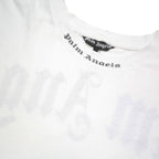 PALM ANGELS Mens White Graphic T-Shirt M Short Sleeve Crew Neck Logo Print