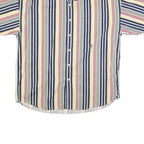 TOMMY HILFIGER Mens Blue & Yellow Striped Cotton Blend Shirt L Button Down