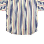 TOMMY HILFIGER Mens Blue & Yellow Striped Cotton Blend Shirt L Button Down