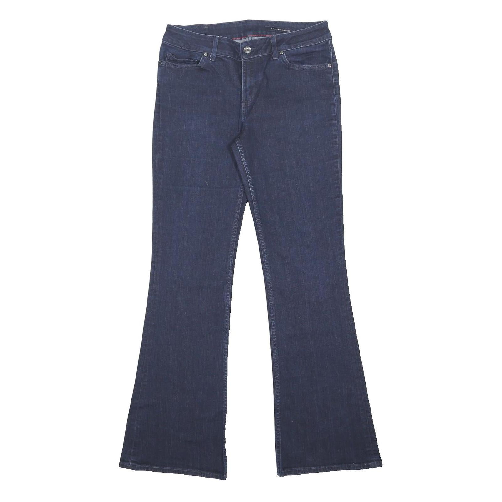 TOMMY HILFIGER Womens Jeans Blue Regular Flared Denim Medium W30 L32 Stylish