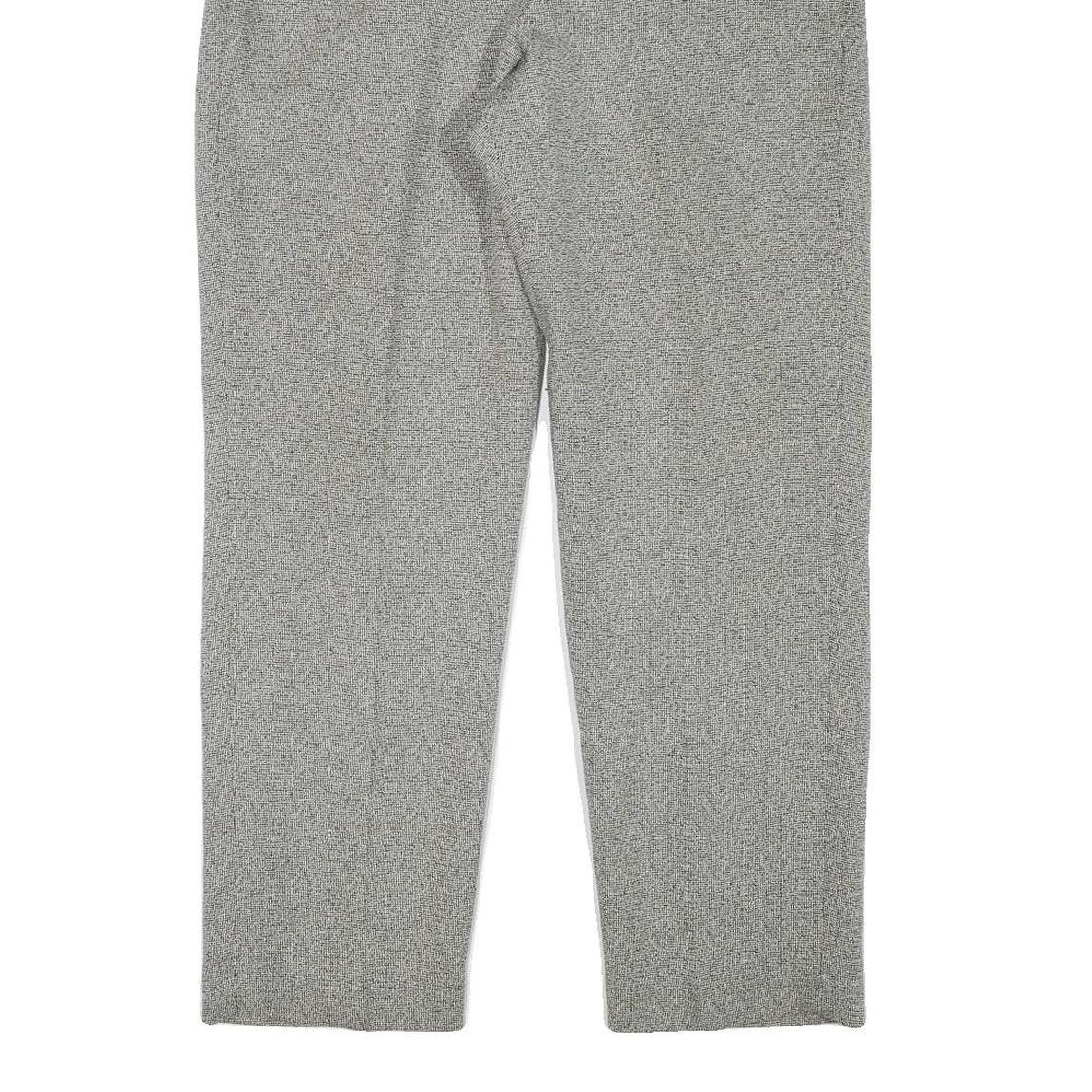 LARRY LEVINE Womens Grey Polyester Blend Regular Leg Trousers W30 L30