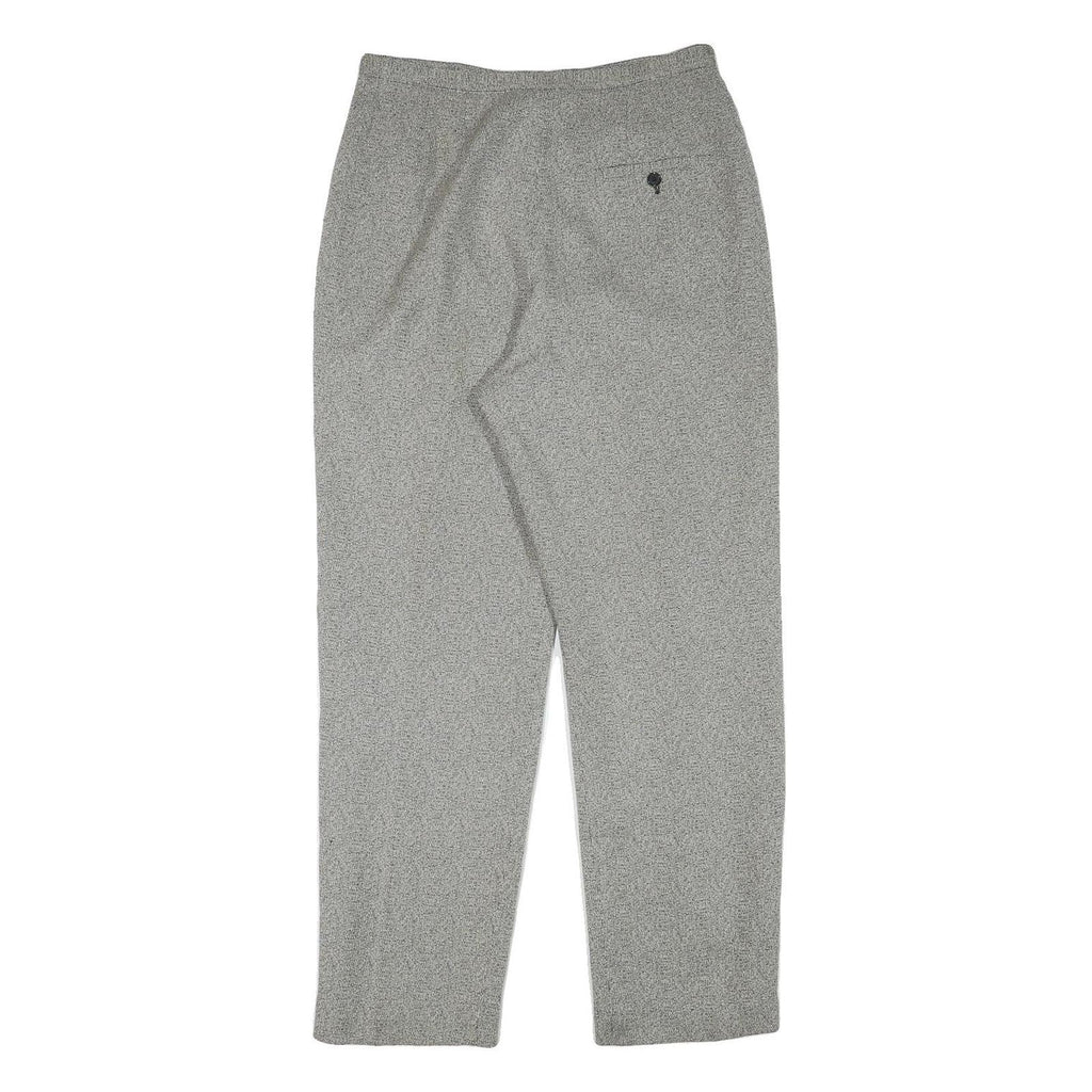 LARRY LEVINE Womens Grey Polyester Blend Regular Leg Trousers W30 L30