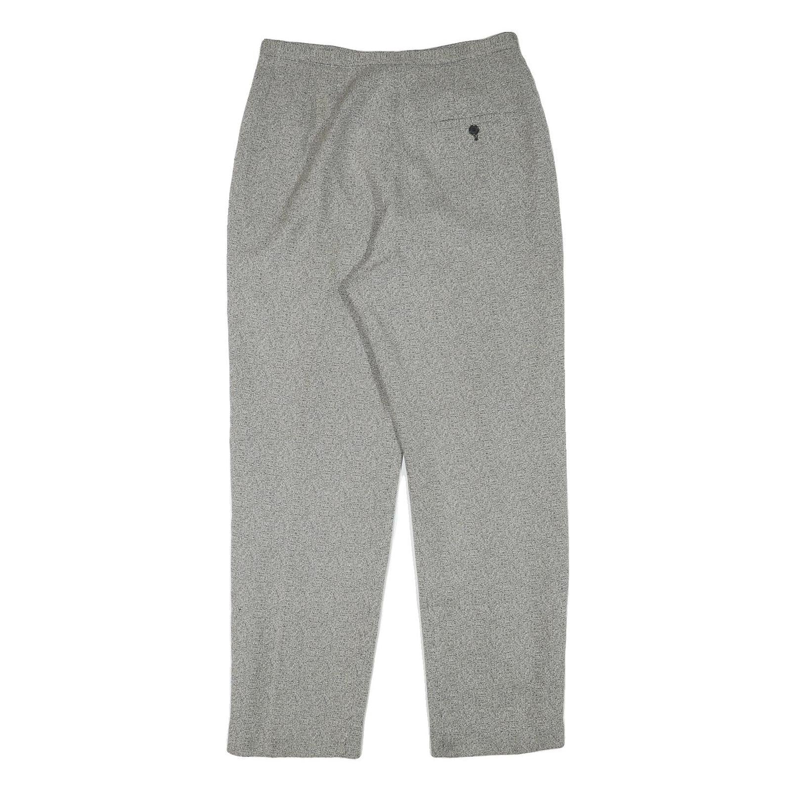 LARRY LEVINE Womens Grey Polyester Blend Regular Leg Trousers W30 L30