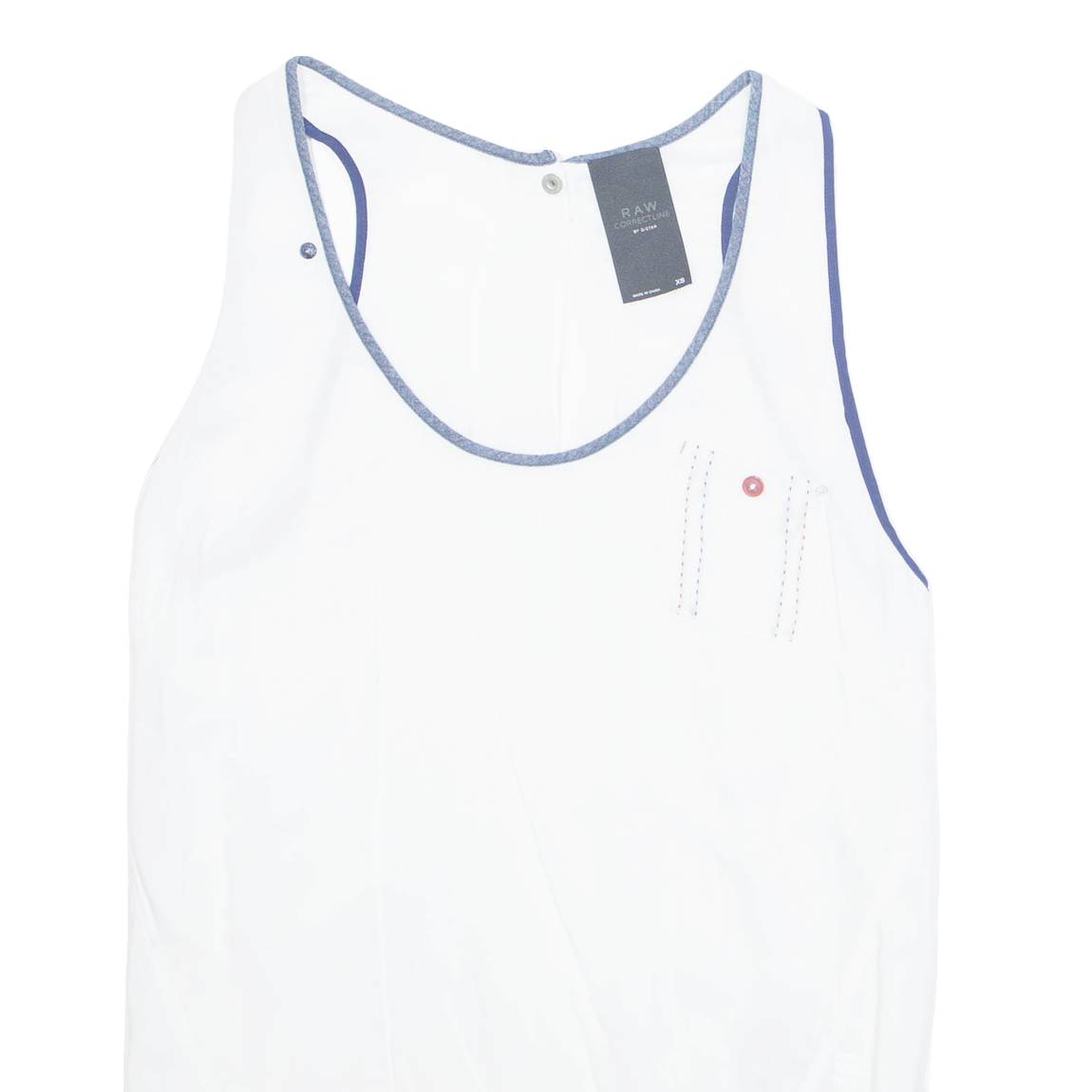 G-STAR RAW Womens Vest White Sleeveless Viscose XS
