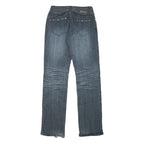 SUKO JEANS Womens Regular Fit Blue Denim Woven Regular Straight Zip W26 L32