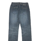 SUKO JEANS Womens Regular Fit Blue Denim Woven Regular Straight Zip W26 L32