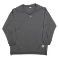 AKORN Mens Grey Cotton Blend Sweatshirt XL Quarter Zip Casual Pullover Logo