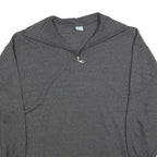AKORN Mens Grey Cotton Blend Sweatshirt XL Quarter Zip Casual Pullover Logo