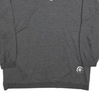 AKORN Mens Grey Cotton Blend Sweatshirt XL Quarter Zip Casual Pullover Logo