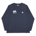 CARHARTT Mens Navy Blue Washington Automated Graphic T-Shirt XL Long Sleeve Crew