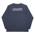 CARHARTT Mens Navy Blue Washington Automated Graphic T-Shirt XL Long Sleeve Crew