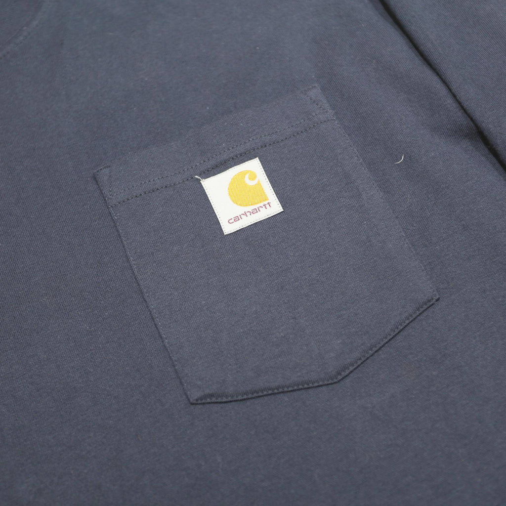 CARHARTT Mens Navy Blue Washington Automated Graphic T-Shirt XL Long Sleeve Crew