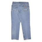 CARHARTT Mens Regular Fit Blue Denim Jeans W36 L30 Zip Closure Casual Workwear