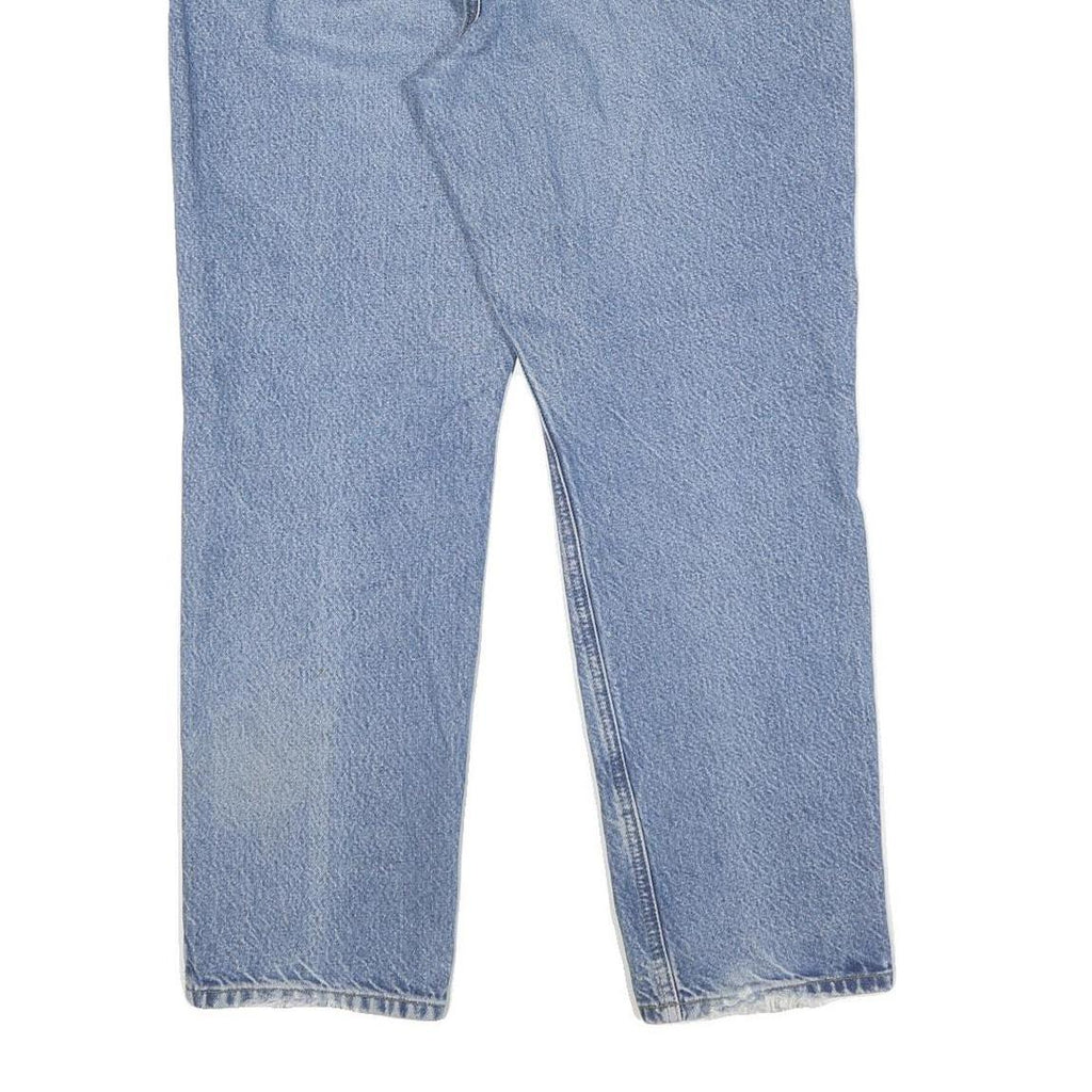 CARHARTT Mens Regular Fit Blue Denim Jeans W36 L30 Zip Closure Casual Workwear