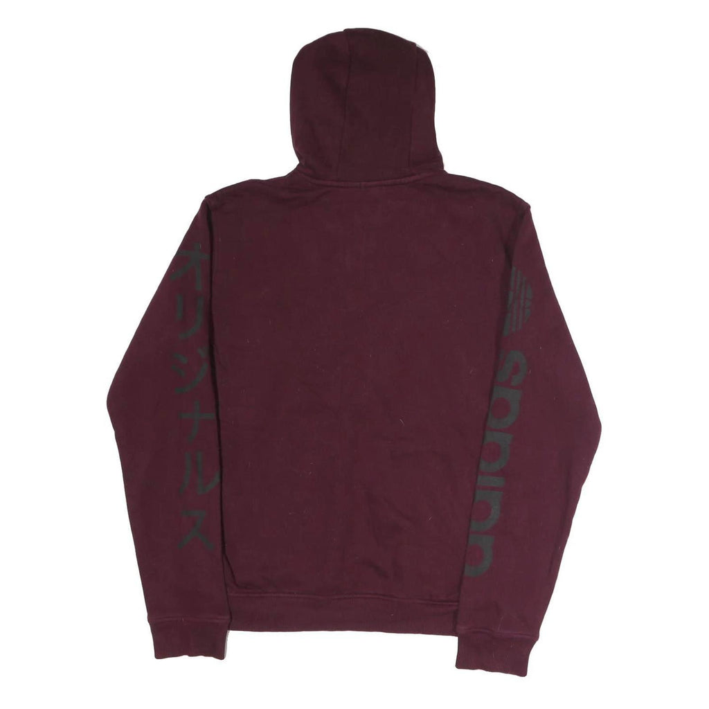 ADIDAS Mens Maroon Hoodie M Cotton Pullover Hooded Sweatshirt