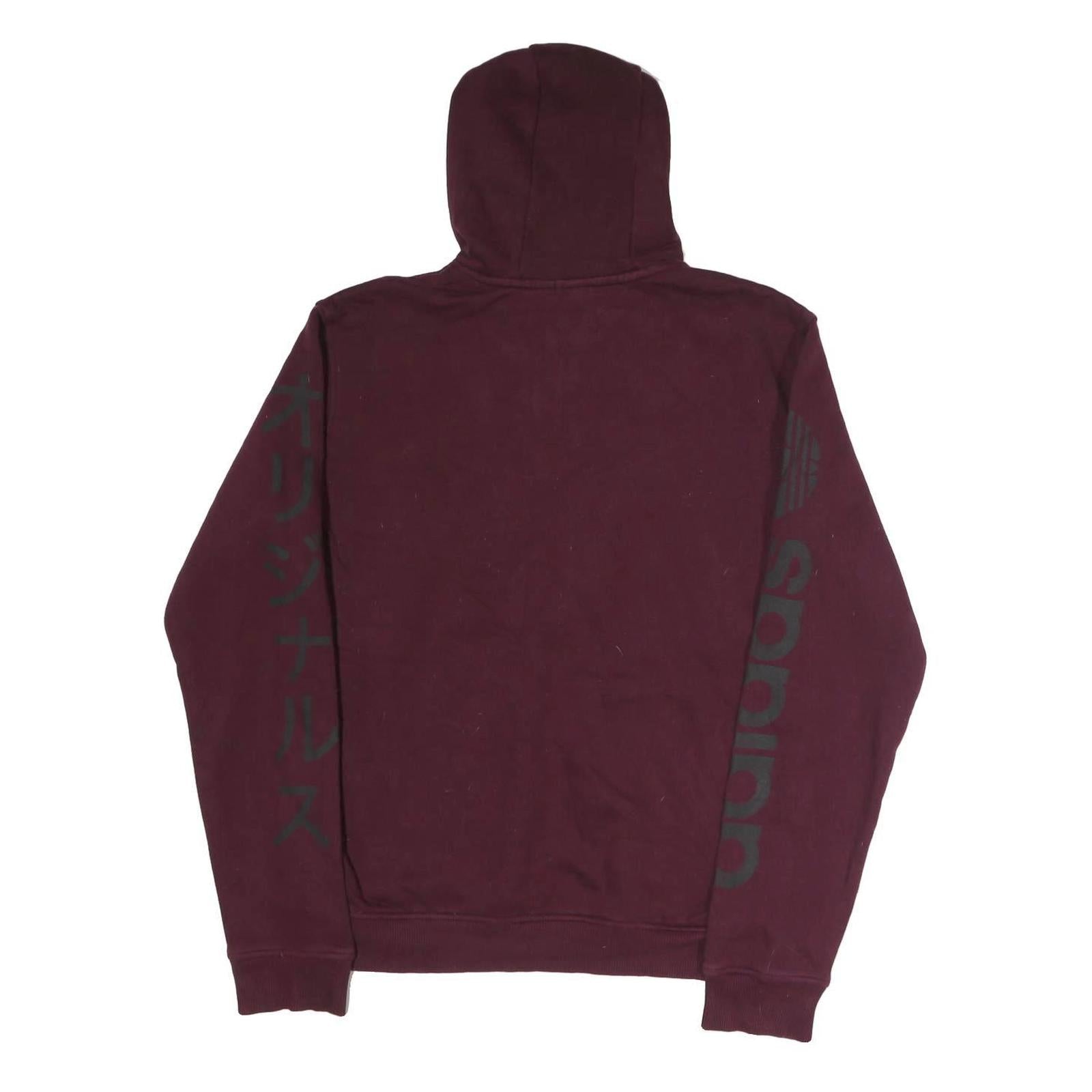 ADIDAS Mens Maroon Hoodie M Cotton Pullover Hooded Sweatshirt