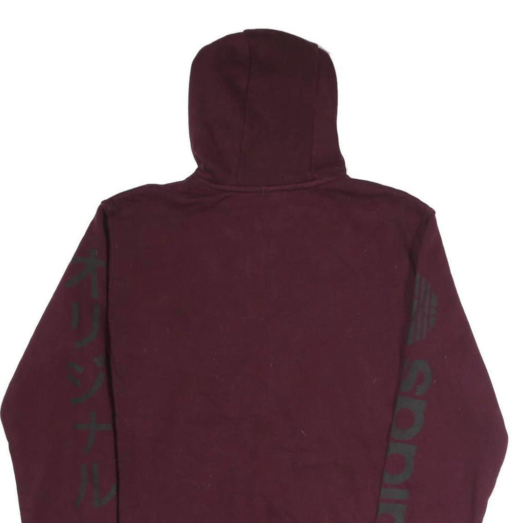 ADIDAS Mens Maroon Hoodie M Cotton Pullover Hooded Sweatshirt