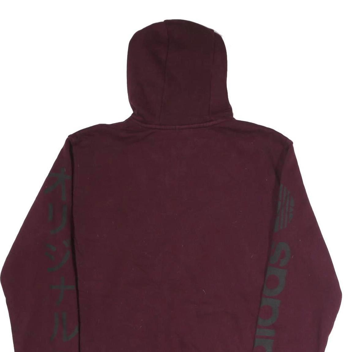 ADIDAS Mens Maroon Hoodie M Cotton Pullover Hooded Sweatshirt