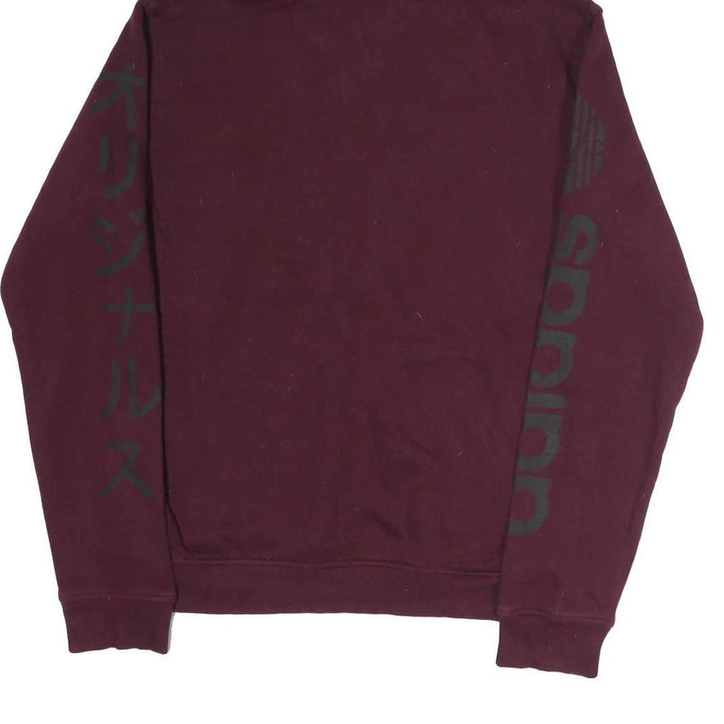 ADIDAS Mens Maroon Hoodie M Cotton Pullover Hooded Sweatshirt
