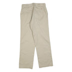 DICKIES Mens Cotton Blend Beige Relaxed Straight Trousers W30 L30 Workwear Zip