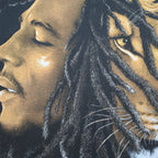 Vintage Bob Marley Jamaica Two Face Lion T Shirt Black 90s 2000s Zion Roots XL