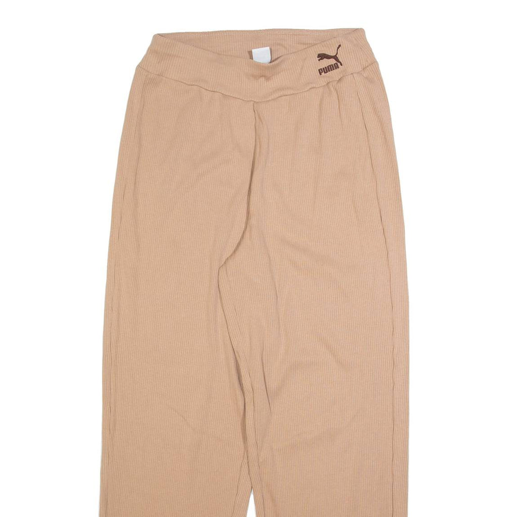 PUMA Womens Trousers Beige Regular Straight W28 L29