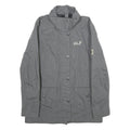 JACK WOLFSKIN Womens Grey Jacket UK 10 Polyester Blend Zip Outdoor Casual