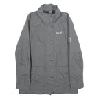 JACK WOLFSKIN Womens Grey Jacket UK 10 Polyester Blend Zip Outdoor Casual