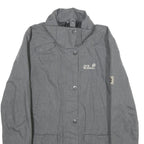 JACK WOLFSKIN Womens Grey Jacket UK 10 Polyester Blend Zip Outdoor Casual
