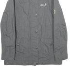 JACK WOLFSKIN Womens Grey Jacket UK 10 Polyester Blend Zip Outdoor Casual
