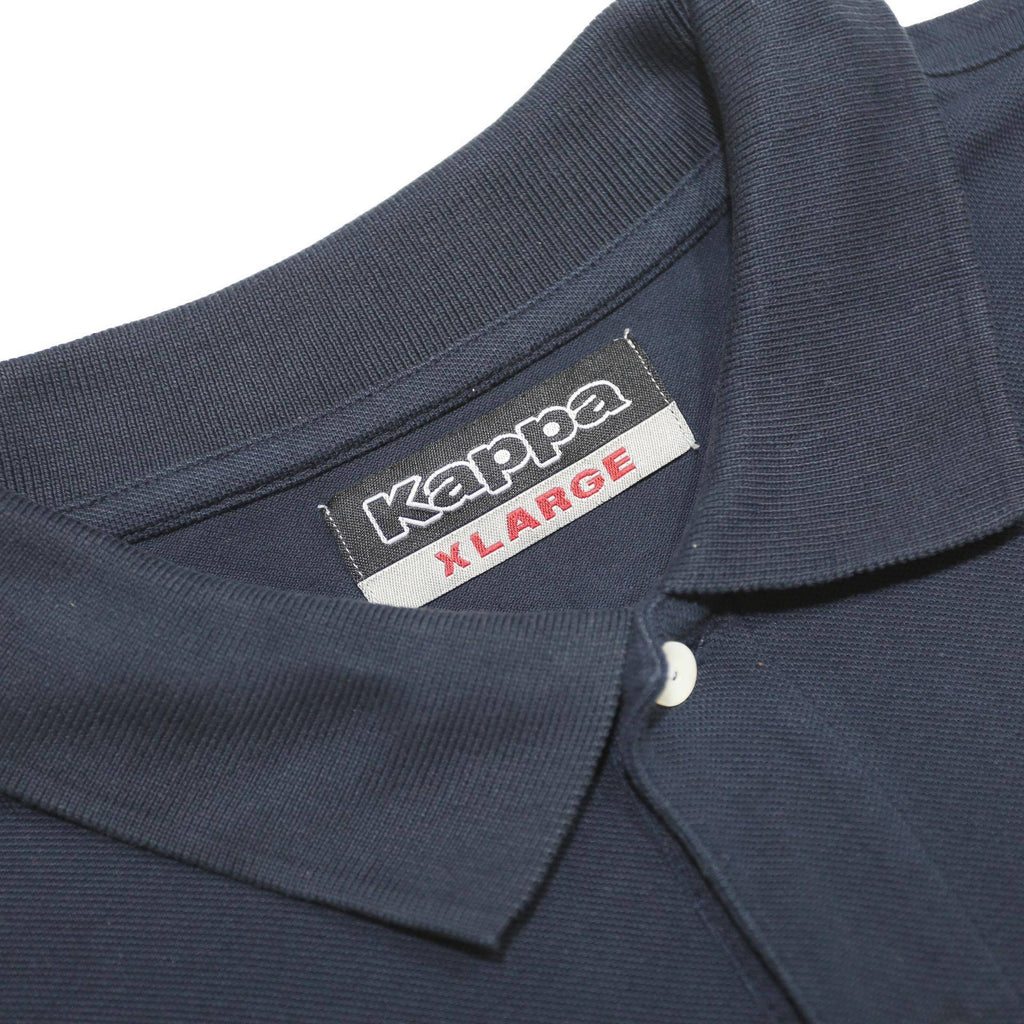 KAPPA Mens Navy Blue Polo Shirt XL Cotton Short Sleeve Basic Casual