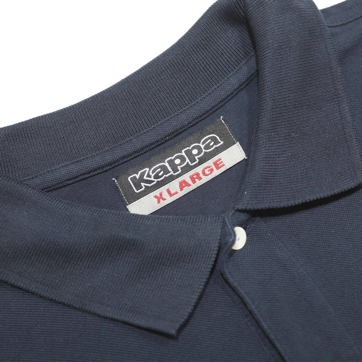 KAPPA Mens Navy Blue Polo Shirt XL Cotton Short Sleeve Basic Casual