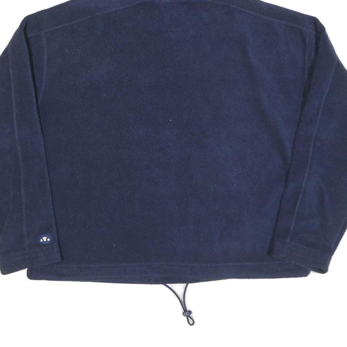 ELLESSE Womens Navy Blue Hoodie UK 14 Cotton Pullover Casual Sportswear