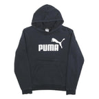 PUMA Mens Black Hoodie S Cotton Blend Pullover Hooded Sweatshirt